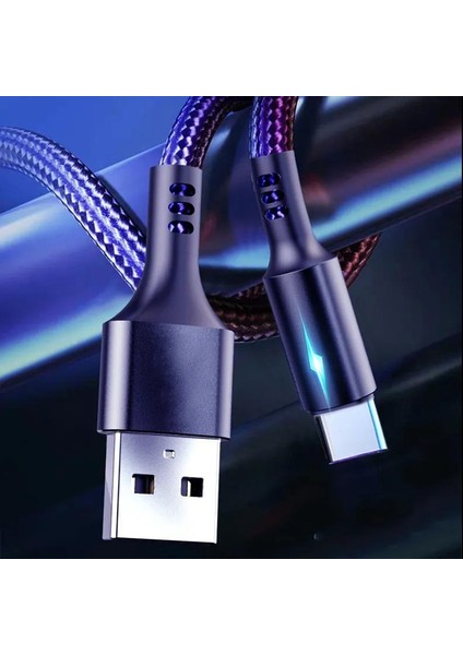 Mikro USB Tip C Kablo 5A LED Hızlı Şarj Mikro Veri Kablosu Huawei Samsung Xiaomi iPhone Android Cep Telefonu Şarj Kabloları (Yurt Dışından)