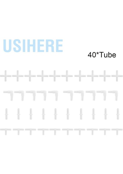 Usihere 40 Parça Akvaryum Hava Hortumu Ayırıcı Plastik Inline Valf Konnektörü Beyaz (Yurt Dışından)