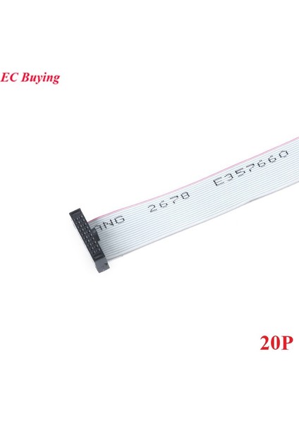 2 Adet 1.27MM Pitch Fc-6 8/10/12/14/16/20/24/26/30/34/40/50P Pin 20CM Avr Indirme Kablosu Fc Gri Düz Şerit Veri Idc Konektörü (Yurt Dışından)
