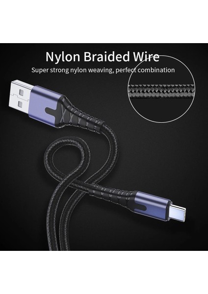 Essager USB Tip C Mikro Kablo Hızlı Şarj LED Tel Kordon Usbc Tip-C Kablo Xiaomi Redmi Için Not 8 7 Samsung Cep Android Telefon Ipad Usb-C Şarj Cihazı (Yurt Dışından)