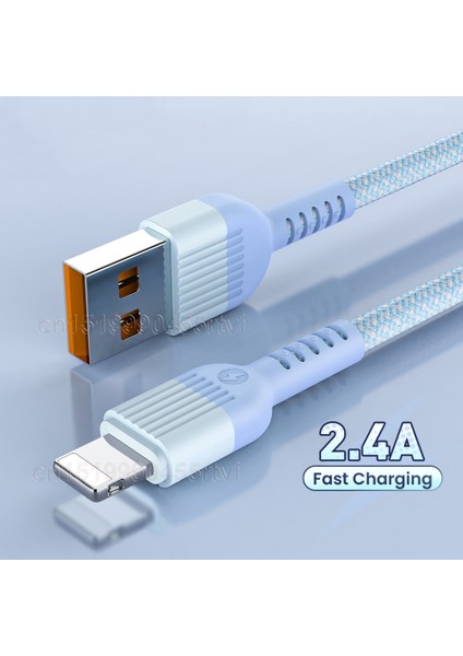 2.4A USB Şarj Kablosu iPhone 14 13 12 11 Pro Max Xs 6s 7 8 Artı Kökenli Cep Telefonu Kablosu Şarj Kablosu Veri Kablosu 1.2/2m (Yurt Dışından)