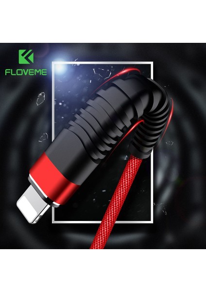 Floveme Yüksek Mukavemetli USB Kablosu Iphone, 5 V/2A Şarj Veri Senkronizasyonu 1 M 2 M Örgülü Telefon Kablosu Apple iPhone 7x6 8 Artı 10 Cabo (Yurt Dışından)
