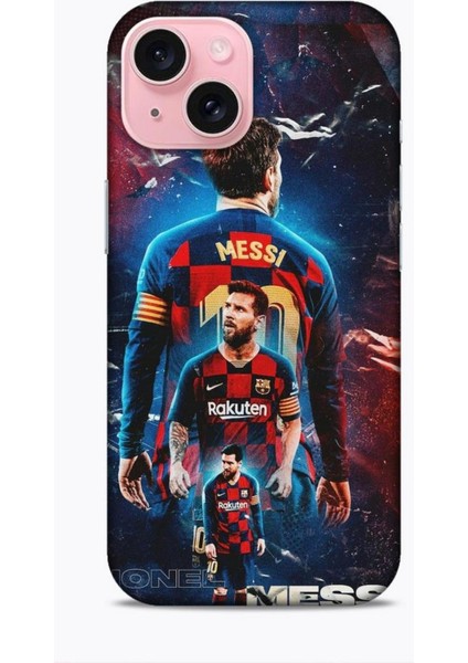 Apple iPhone 15 Kılıfı Futbolcular 2 Lionel Messi Barcelona Kapak