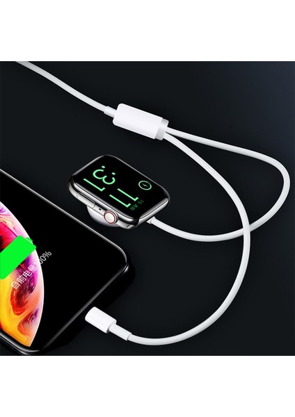 2'si 1 Arada Şarj Kablosu Çok Işlevli Hızlı Şarj Kablosu USB Kablosuz Kablo Veri Şarj Cihazı USB Kablosu Tel Ios Için (Yurt Dışından)