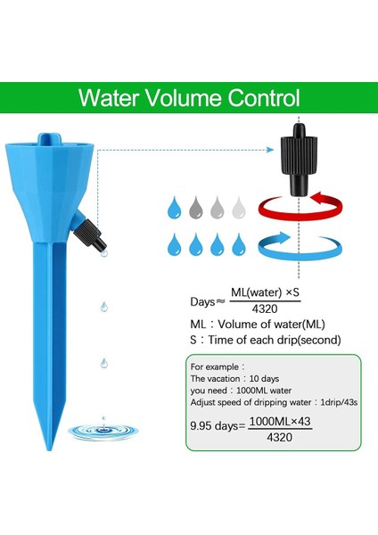 Bitki Sulayıcı, Yavaş Tahliye Kontrol Vanası Anahtarı ile 12PCS Kendinden Bitki Sulama Spike Sistemi, Otomatik Bitki Sulayıcı (Yurt Dışından) modelleri