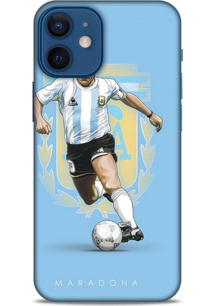 Apple iPhone 12 Mini Enjoy Futbolcular 18 Maradona Arjantin Parlak Kılıf