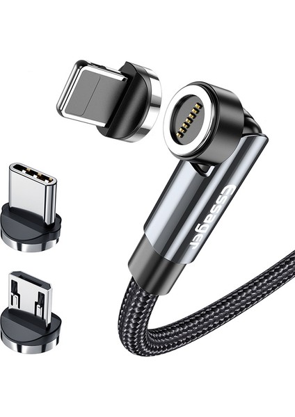 [etop]essager 540 Döndür Manyetik Kablo 3A Hızlı Şarj Mikro USB C Tipi Kablo iPhone Xiaomi Için Mıknatıs Şarj Cihazı Telefon Veri Kablosu Kablosu (Yurt Dışından) indirimleri