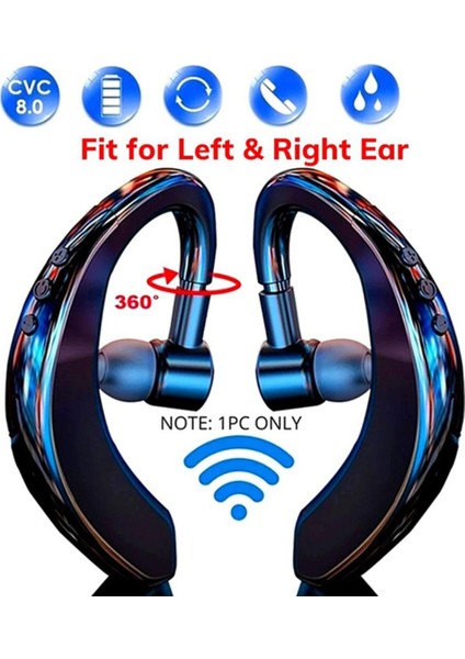 S11 Kablosuz Kulaklık Araba Iş Bluetooth Uyumlu 5.0 Kulaklık Ahizesiz Kulaklık Mini Güçlü Bas Kablosuz Kulaklık (Yurt Dışından)