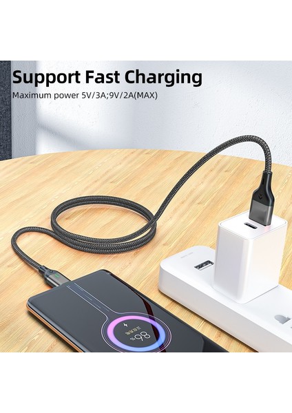 Aufu Manyetik Şarj Kablosu 3A Hızlı Şarj USB Tipi C Kablo Mıknatıs Mikro USB Veri Şarj Kablosu Cep Telefonu iPhone Xiaomi Için (Yurt Dışından) modelleri