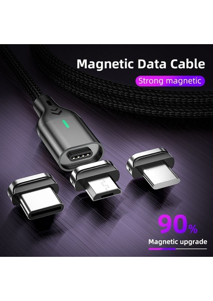 Aufu Manyetik Şarj Kablosu 3A Hızlı Şarj USB Tipi C Kablo Mıknatıs Mikro USB Veri Şarj Kablosu Cep Telefonu iPhone Xiaomi Için (Yurt Dışından) indirimleri