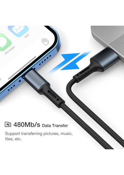 Hızlı Şarj USB Kablosu iPhone 6 6 S 7 8 Artı 13 12 11 Pro Xs Max 5 Se iPad Kökenli Kurşun Cep Telefonu Kablosu Veri Şarj Cihazı Tel 3 M (Yurt Dışından)