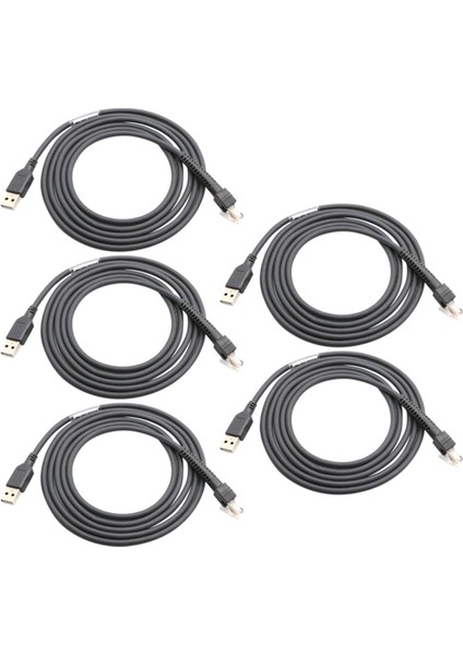 5x Tarayıcı Veri Kablosu LS2208 Ap LS4208 DS9208 Barkod Tarayıcı USB Bağlantı Noktası Veri Kablosu (Yurt Dışından)