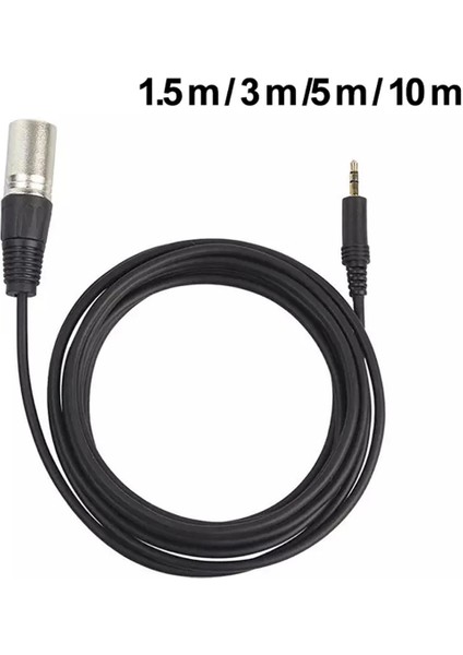 3.5mm Stereo Jak Tak 3 Pin Xlr Erkek Mikrofon Ses Kablosu Kablosu Adaptörü (Yurt Dışından)
