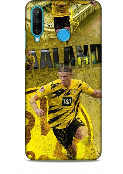Huawei P30 Luna Futbolcular 27 Erling Haaland Lazer Kesim Silikon