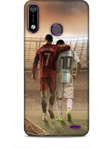 Infinix Note 7 Kılıfı Futbolcular 3 Messi ve Ronaldo Arka Kapak