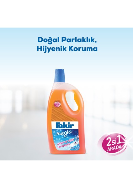 Magic 2'si 1 Arada Ahşap ve Sert Yüzey Temizleyici 1000ml x 3 Adet