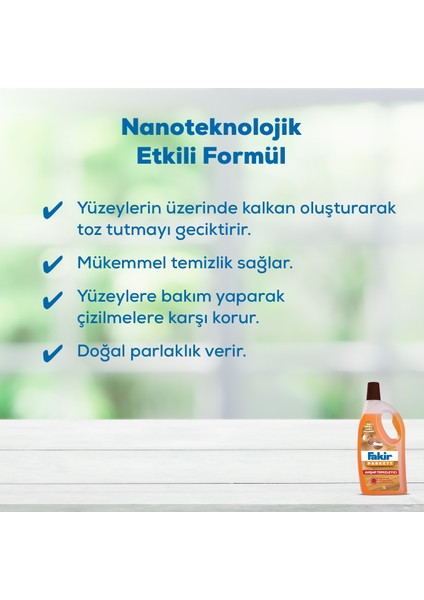 Parkett Nano Teknolojili Ahşap Temizleyici 1000ml x 3 Adet