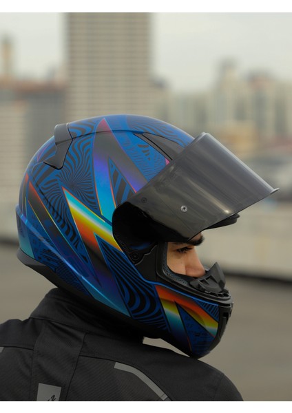 Rapıd 2 Optık Mat Mavi-Mor Kask fırsatları