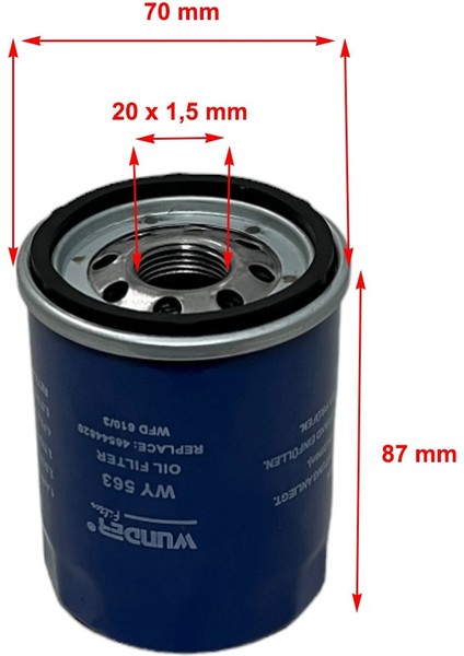 Fiat Grande Punto (1.2 48 Kw, 1.4 55-57 Kw) 2005-2012 Yağ Filtresi fiyatları