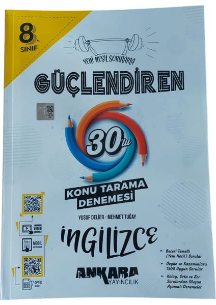 Ankara Yayıncılık 8.Sınıf  Ingilizce Güçlendiren 20'li Branş Deneme