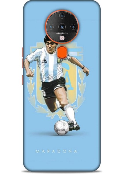Tecno Spark 6 Go Pixel Futbolcular 18 Maradona Arjantin Parlak Kılıf