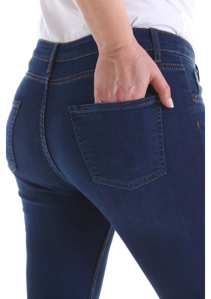 Kadın Yüksek Bel Skinny Fit Jeans Büyük Beden Kot Pantolon Taşlanmış Parlament C597 fırsatları