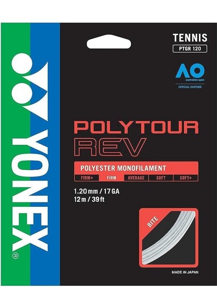 Poly Tour Rev 1.20 12METRE Beyaz Tenis Kordajı