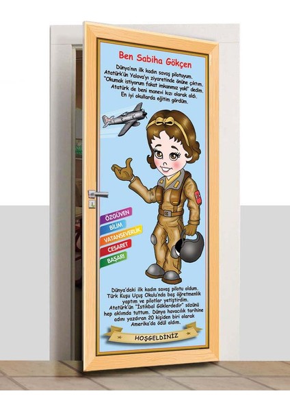Kapı Giydirme - Çizgi Tarih - Sabiha Gökçen - K630