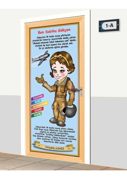 Kapı Giydirme - Çizgi Tarih - Sabiha Gökçen - K630 fiyatları