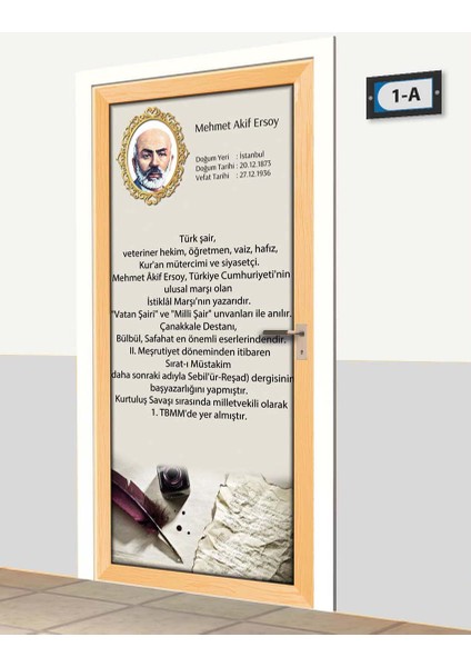 Kapı Giydirme - Mehmet Akif Ersoy - K355 fiyatları