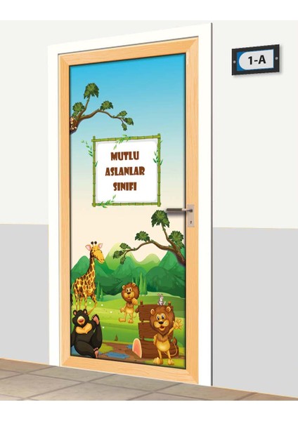 Kapı Giydirme - Mutlu Aslanlar Sınıfı - K1107 fiyatları
