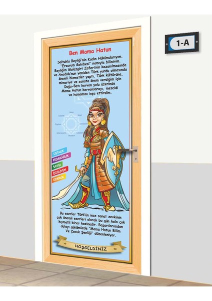 Kapı Giydirme - Çizgi Tarih - Mama Hatun - K635 fiyatları
