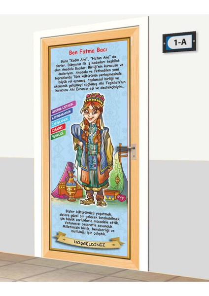 Kapı Giydirme - Çizgi Tarih - Fatma Bacı - K608 fiyatları