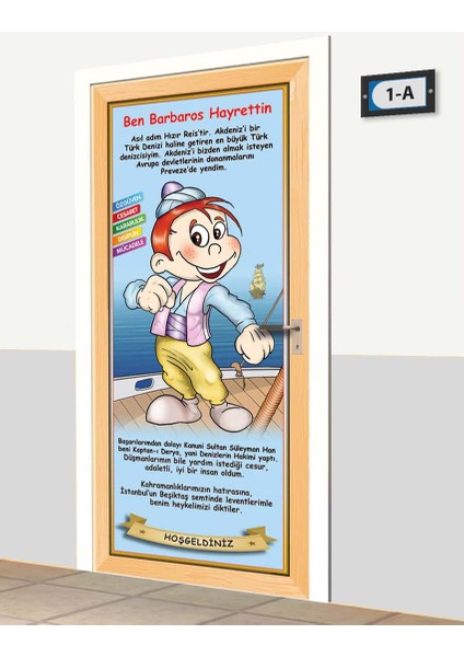 Kapı Giydirme - Çizgi Tarih - Barbaros Hayrettin - K631 fiyatları