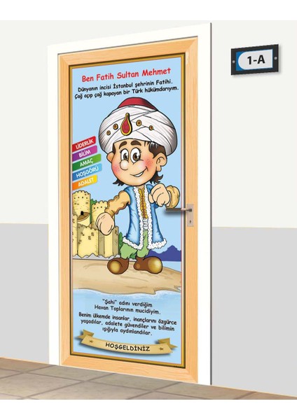 Kapı Giydirme - Çizgi Tarih - Fatih Sultan Mehmet - K622 fiyatları