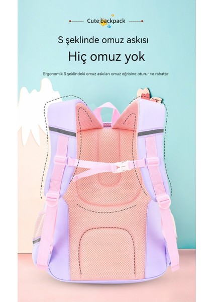 Kız Sırt Çantası, Çocuklar Için Büyük Kapasiteli Omurga Sırt Çantası (Yurt Dışından)