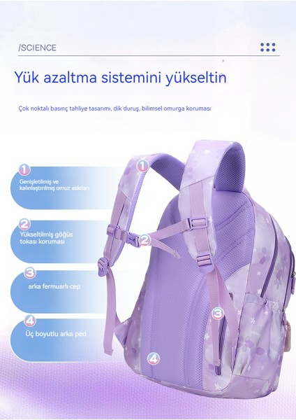 Kız Sırt Çantası, Çocuklar Için Büyük Kapasiteli Omurga Sırt Çantası (Yurt Dışından)