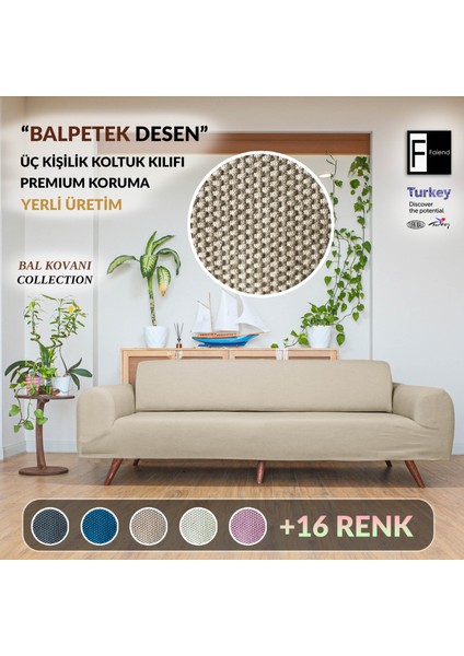 Likrali esnek 3 kişilik koltuk kılıfı streç lastikli çekyat kanepe örtüsü Modern Koltuk kılıfı balpeteği vizon