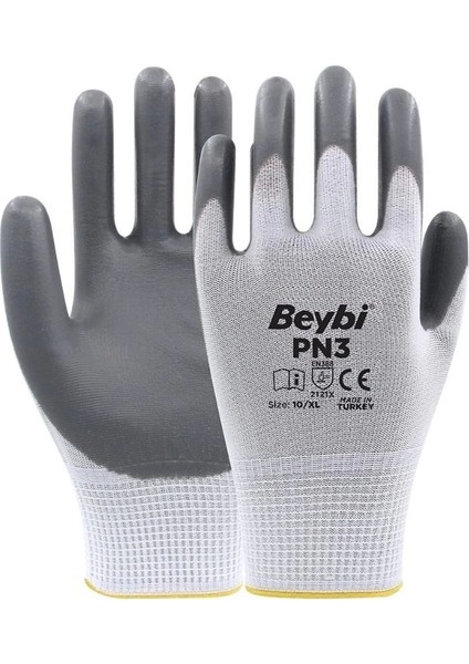 Pn3 Polyester Örme Nitril Eldiven - 1 Koli