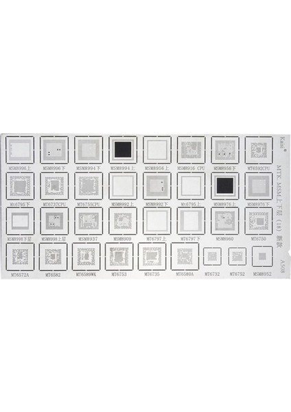 4pcs Evrensel Bga Stencil-4 x Bga Reballing Stencils-Gümüş (Yurt Dışından)