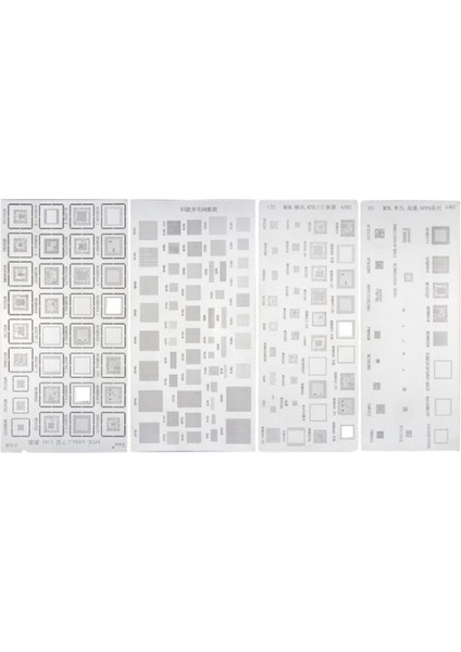 4pcs Evrensel Bga Stencil-4 x Bga Reballing Stencils-Gümüş (Yurt Dışından)