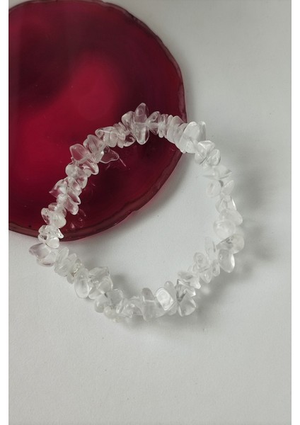 Kristal Kuvars Kırıktaş Doğaltaş Bileklik