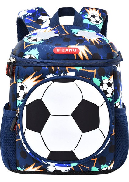 Çocuk Okul Çantası 3-6 Yaş Anaokulu Okul Çantası Futbol Şekli Büyük Kapasiteli Sırt Çantası (Yurt Dışından)