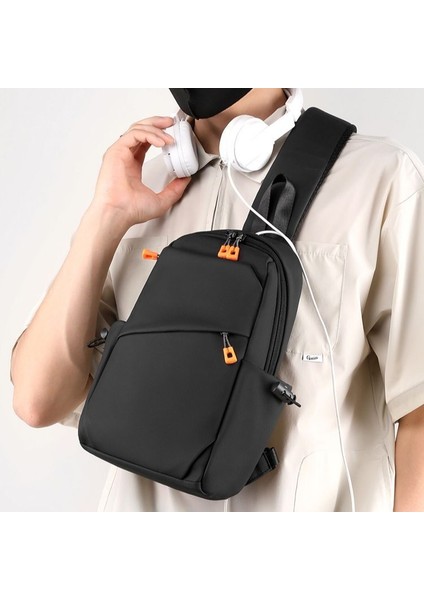 Erkek Göğüs Çantası Rahat Crossbody Çanta Çok Fonksiyonlu Omuz Çantası Spor Çantası (Yurt Dışından) fiyatları