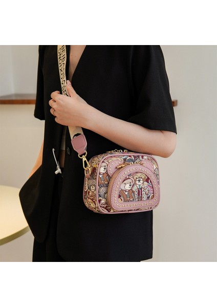 Moda Omuz Çantası Kadın Crossbody Çanta Pembe Kadın Çantası (Yurt Dışından) fiyatları