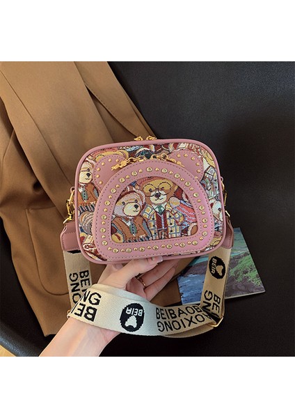 Moda Omuz Çantası Kadın Crossbody Çanta Pembe Kadın Çantası (Yurt Dışından) indirimleri