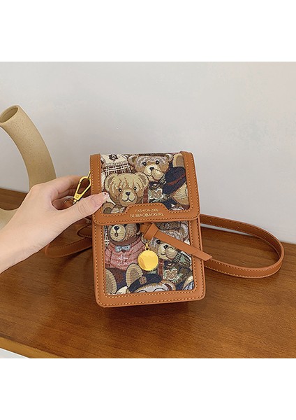 Kadın Omuzdan Askili Çanta Cep Telefonu Çantası Kanvas Çanta Moda Crossbody Çanta (Yurt Dışından) modelleri