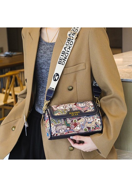 Omuz Çantası Kadın Moda Çapraz Vücut Çanta Geniş Omuz Askılı Kadın Çantası (Yurt Dışından) modelleri
