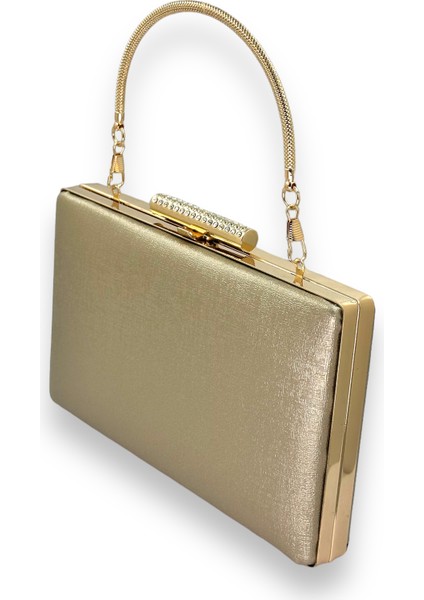 Altın Gold Dore Renk Çizilmez Derili Metal Kasalı Zincirli Bayan Abiye Çanta Gece Çantası Düğün Nişan Kına Gelin Party Çantası Mezuniyet Portföy Clutch fiyatları