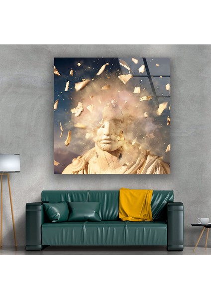 Modern Heykel Temperli Cam Duvar Tablosu fırsatları